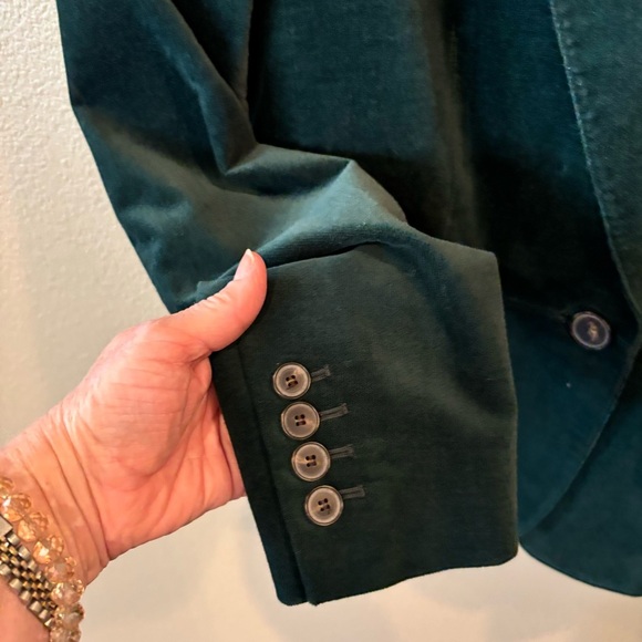 Talbots Velveteen Blazer in Green, size 4, Holidays, Party, Events, Classic - Picture 5 of 10
